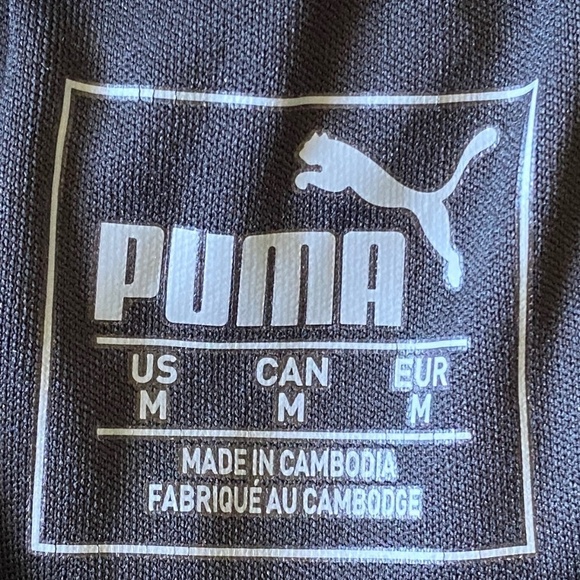 Puma Men's Black/Brown Athletic Gym Shorts Size Medium Bleached Look - Picture 2 of 11